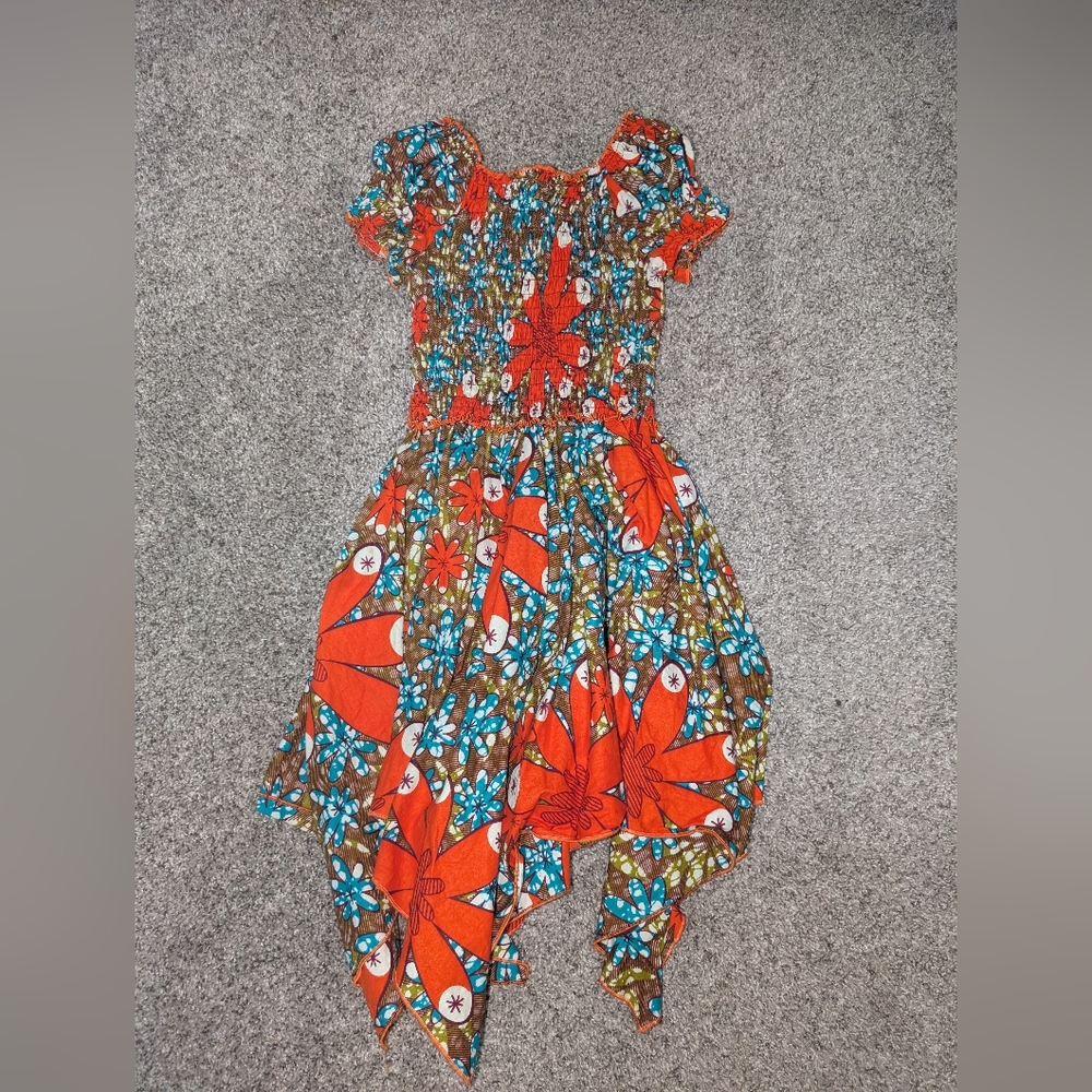 Girls African Print Dress Size 5 – Vibrant Ankara Style